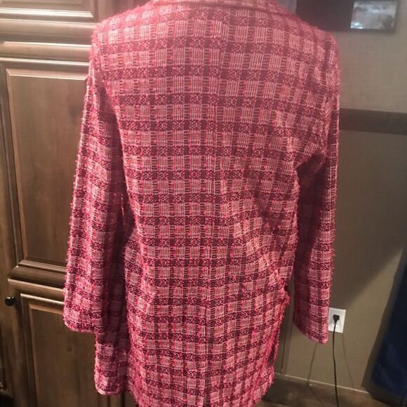 NWT melloday size XS petite pink tweed cardigan - Picture 15 of 16